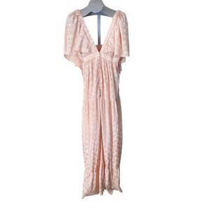Free People Cha Cha Boho Maxi Dress Light Pink Medium